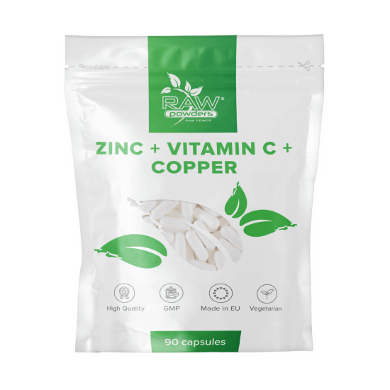 Zinc + Vitamina C + Cobre 90 cápsulas
