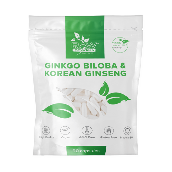Ginkgo Biloba 3000 mg & Ginseng Coreano 1000 mg 90 cápsulas