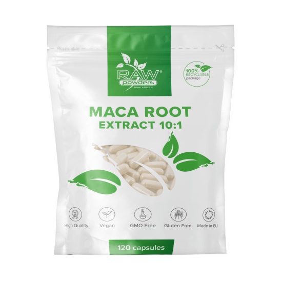 Extracto de raíz de Maca 10:1 500 mg 120 cápsulas