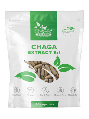 Extracto de Chaga 8:1 500 mg, 90 cápsulas