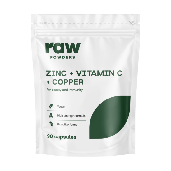 Zinc + Vitamina C + Cobre 90 cápsulas